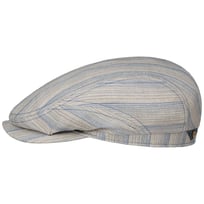 Tesrick Stripe Driver Linen Flat Cap by Stetson - 123,95 &euro;