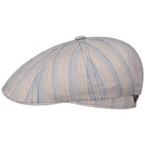 Tesrick Stripe Lin Flat Cap by Stetson - 1289,00 kr
