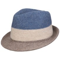 Tricolour Trilby Hatt i Tovet Ull by Lipodo - 489,00 kr