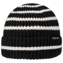 Twotone Stripes Beanie med Fold by Chillouts - 349,00 kr
