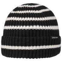 Twotone Stripes Beanie med Fold by Chillouts - 349,00 kr