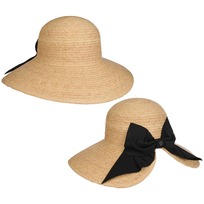 Wide Brim Raffiahatt med L�kke by Loevenich - 849,00 kr