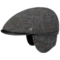 Windproof Flat Cap med �reklaffer by bugatti - 849,00 kr