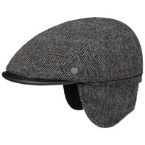 Windproof Flat Cap med �reklaffer by bugatti - 849,00 kr