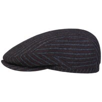 Woolen Stripe Driver Flat Cap by Stetson - 1609,00 kr