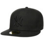 59Fifty Black on Black Yankees Cap by New Era black