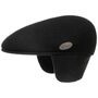 504 Flat Cap with Ear Flaps by Kangol black