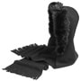 Fleece Hat-Scarf with Faux Fur by Lierys black