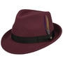 Elkader Trilby Felt Hat by Stetson raspberry