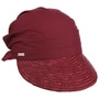Ansali Straw Visor Cap by Seeberger dark red