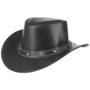 Elreno Leather Hat by Scippis black