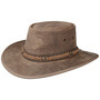 Squashy Bronco Leather Hat by BARMAH beige