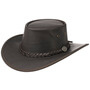 Squashy Outback Leather Hat by BARMAH brown