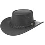 Squashy Outback Leather Hat by BARMAH black