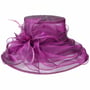 Fatima Organza Hat by McBURN fuchsia