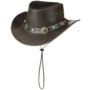 Concho Leather Hat by Scippis brown