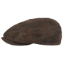 Hatteras Pigskin Leather Cap by Stetson dark brown