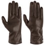 Leather Gloves with Wool Lining by Roeckl dark brown