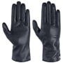 Leather Gloves with Wool Lining by Roeckl blue