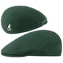 Seamless Wool Gatsby 507 Flat Cap by Kangol dark green