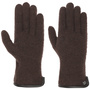 Milled Wool Gloves with Leather by Roeckl brown