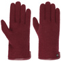 Milled Wool Gloves with Leather by Roeckl bordeaux