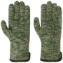 Milled Wool Gloves with Leather by Roeckl green-mottled