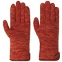 Milled Wool Gloves with Leather by Roeckl red-mottled