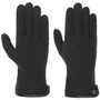 Milled Wool Gloves with Leather by Roeckl black