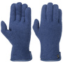 Milled Wool Gloves with Leather by Roeckl royal-blue