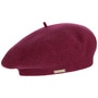 Virgin Wool Beret for Women by Seeberger raspberry