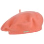 Virgin Wool Beret for Women by Seeberger coral