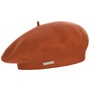 Virgin Wool Beret for Women by Seeberger rust
