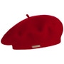 Virgin Wool Beret for Women by Seeberger red