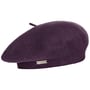 Virgin Wool Beret for Women by Seeberger purple