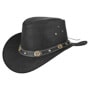 Kids Reno Leather Hat by Scippis black