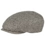 Woodfield Herringbone Flat Cap by Stetson black