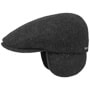 Kent Wool Earflaps Flat Cap by Stetson anthracite