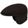 Kent Wool Earflaps Flat Cap by Stetson dark brown