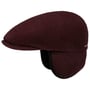 Kent Wool Earflaps Flat Cap by Stetson bordeaux