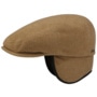 Kent Wool Earflaps Flat Cap by Stetson camel