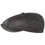Hatteras Goat Suede Flat Cap by Stetson anthracite