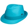 Málaga Trilby Straw Hat by Lipodo turquoise