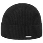 Sporty Cashmere Hat with Cuff by Seeberger black