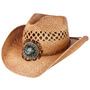 Green Eye Western Straw Hat by Conner nature