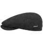 Belfast Classic Wool Flat Cap by Stetson black-grey