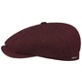 Hatteras Classic Wool Flat Cap by Stetson dark red