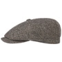 Hatteras Classic Wool Flat Cap by Stetson dark brown