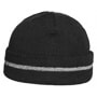 Workout Knit Hat with Reflective Cuff black