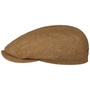 Belfast Linen Summer Flat Cap by Stetson brown